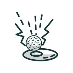 Poster - golf ball missed the hole