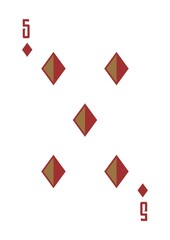 Canvas Print - Five of diamonds