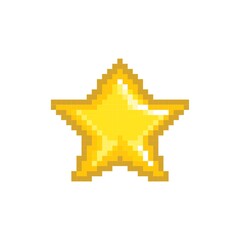 Sticker - Pixelated gold star