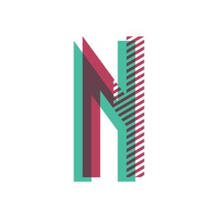 Wall Mural - Letter n