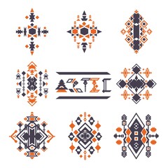 Sticker - Collection of aztec tribal designs