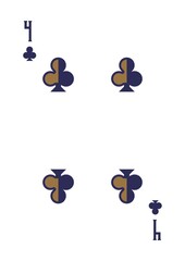 Canvas Print - Four of clubs