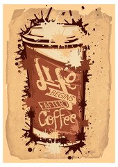 Canvas Print - coffee background design