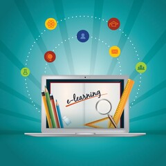 Sticker - elearning concept