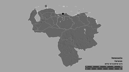 Location of Guarico, state of Venezuela,. Bilevel