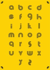 Wall Mural - Simple alphabet set