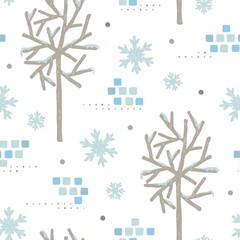 Canvas Print - Snowflake background design