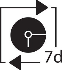 Poster - Clock with 7days icon