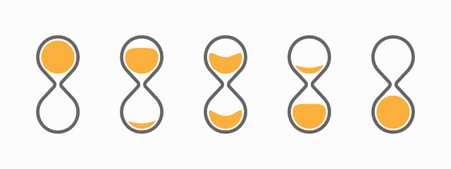 Hourglass icon vector, flat design illustration