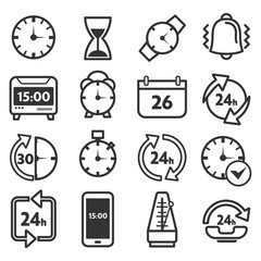 Poster - set of time icons