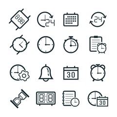 Poster - collection of time icons