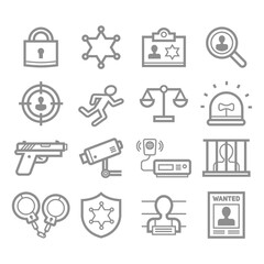 Sticker - Set of criminal icons