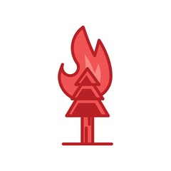 Sticker - forest fire