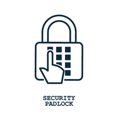 Poster - Security padlock concept