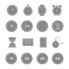 Canvas Print - Set of timer icons