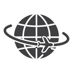 Sticker - Globe with traveling concept icon