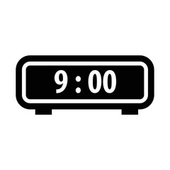 Wall Mural - digital clock icon