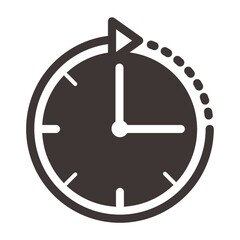 Sticker - clockwise clock