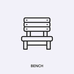 Poster - bench icon vector sign symbol