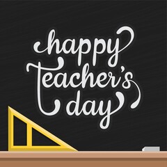 Wall Mural - happy teacher's day design