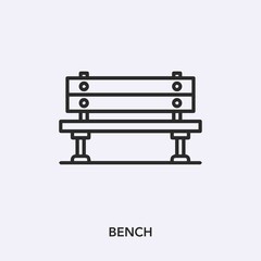 Poster - bench icon vector sign symbol