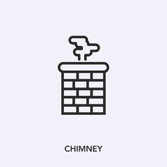 Fototapete - chimney icon vector sign symbol