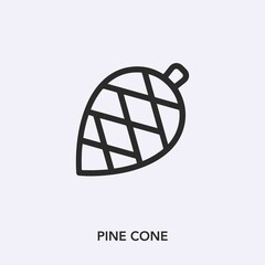 Poster - pine cone icon vector. Linear style sign for mobile concept and web design. pine cone symbol illustration. Pixel vector graphics - Vector.