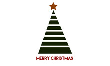 Christmas Tree Template Design For Print Or Use As Poster, Card, Flyer Or T Shirt