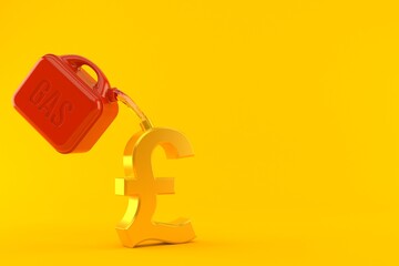 Wall Mural - Pound currency with gasoline can