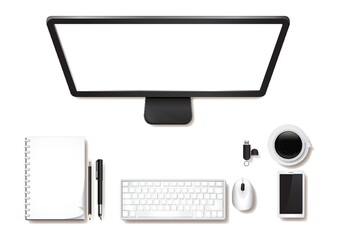 Canvas Print - Minimalist table workspace