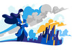 © Hurca! - Una business woman che guarda verso il futuro per nuove opportunità