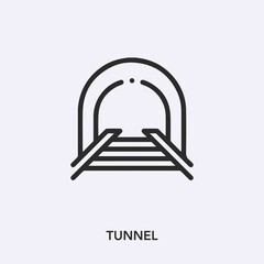 Poster - tunnel icon vector sign symbol