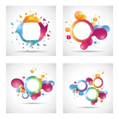 Canvas Print - set of modern contemporary designs