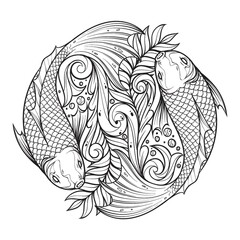 Sticker - Fish swimming design