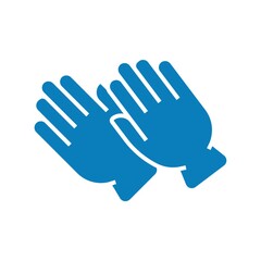 Wall Mural - Washing gloves blue vector