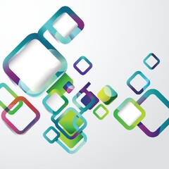 Sticker - Geometric square colorful background