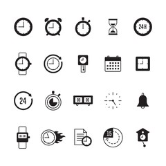 Poster - Collection of clock icons