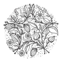 Sticker - Intricate floral design