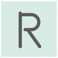 Wall Mural - letter r