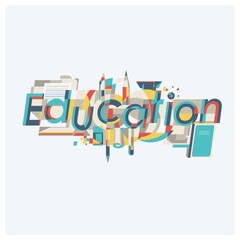 Poster - education lettering design