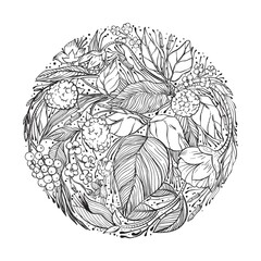 Sticker - intricate floral design