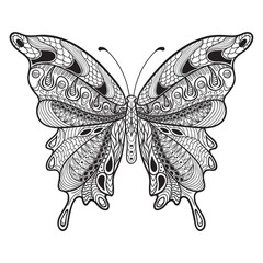 Sticker - intricate butterfly design