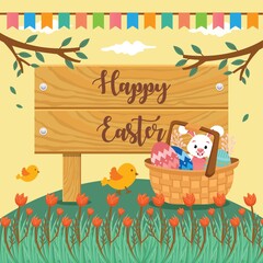 Wall Mural - happy easter design