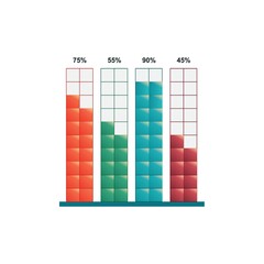 Sticker - Infographic bar chart element