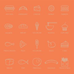 Sticker - collection of food