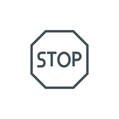 Poster - Stop line icon, Traffic regulatory and warning stop sign, vector graphics, a linear pattern on a white background, eps 10.