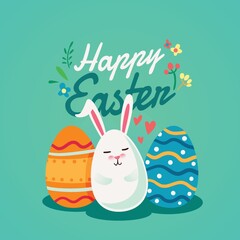 Canvas Print - happy easter design