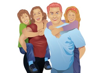 Wall Mural - family portrait