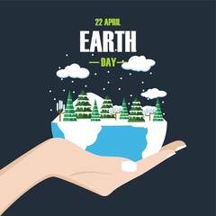 Canvas Print - earth day design