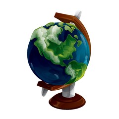 Sticker - Planet earth as globe stand